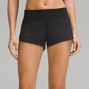 Lululemon Speed Up Low-Rise Short 2.5", Black size 4